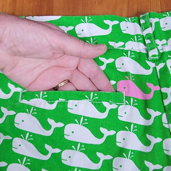 MacBeth Collection by Margaret Josephs "Oh Whale" Cotton Jean Shorts - S - Picture 7 of 12